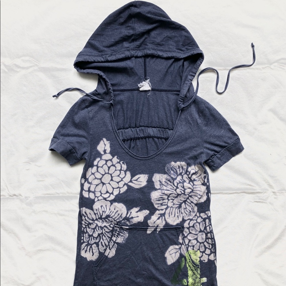 Free people short sleeve hoodie